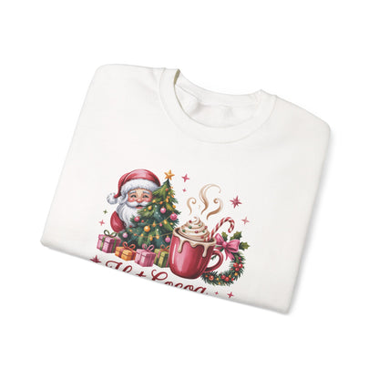 Christmas Hot Cocoa Sweatshirt — "Hot Cocoa Season" Holiday Crewneck