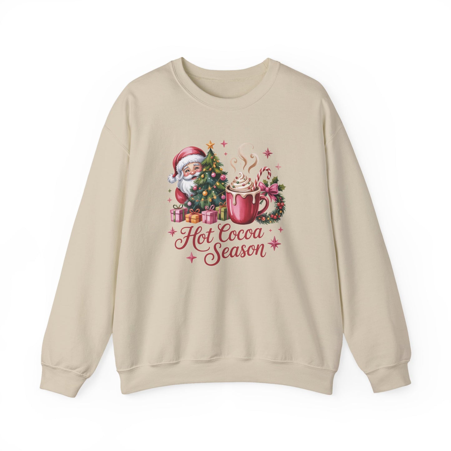 Christmas Hot Cocoa Sweatshirt — "Hot Cocoa Season" Holiday Crewneck