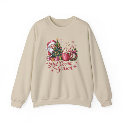 Christmas Hot Cocoa Sweatshirt — "Hot Cocoa Season" Holiday Crewneck