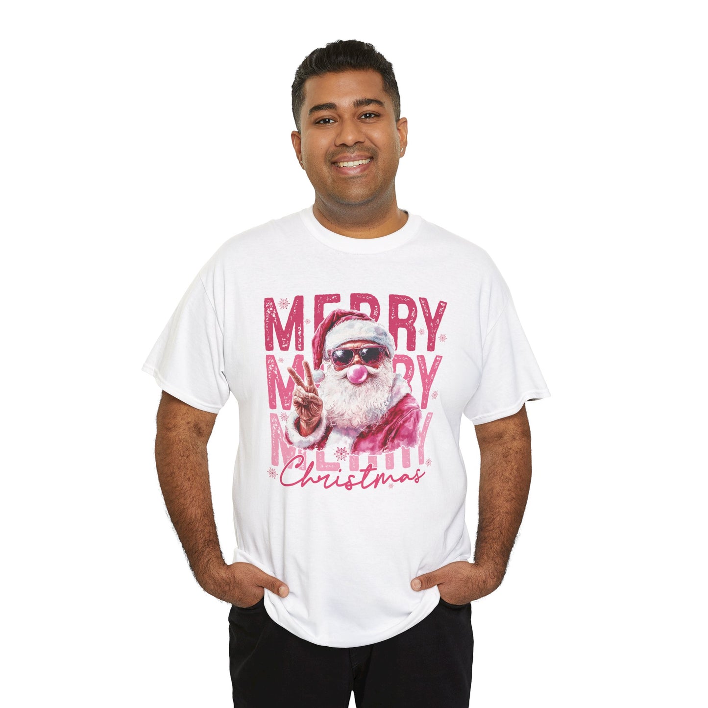 Santa Bubble Gum Peace Sign Tee
