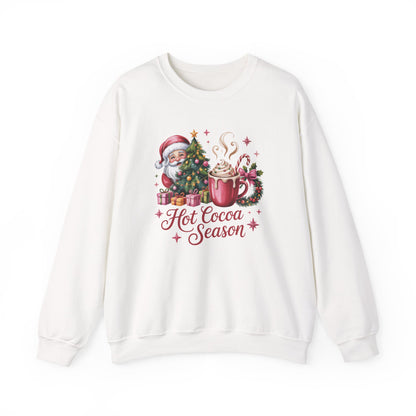Christmas Hot Cocoa Sweatshirt — "Hot Cocoa Season" Holiday Crewneck