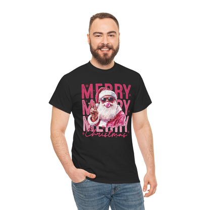 Santa Bubble Gum Peace Sign Tee