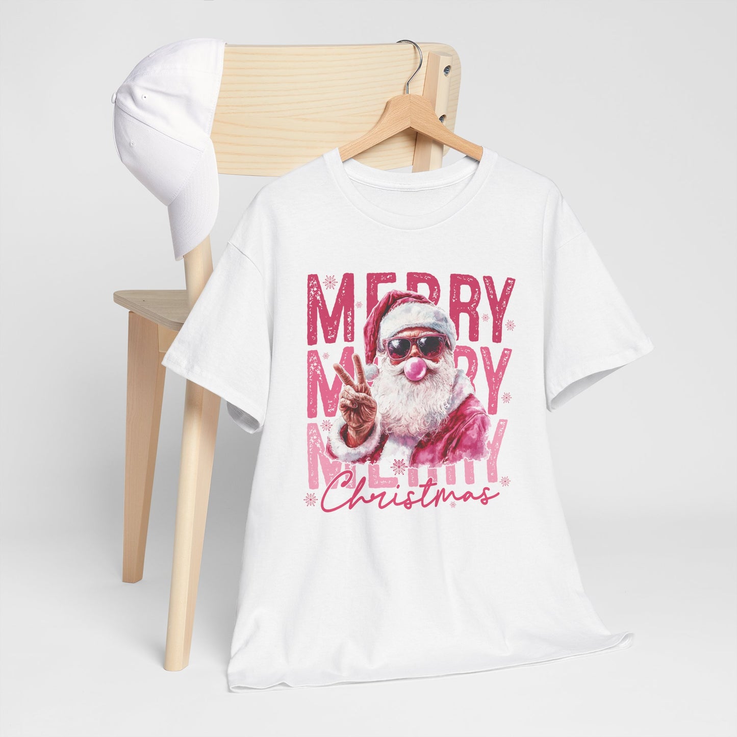 Santa Bubble Gum Peace Sign Tee