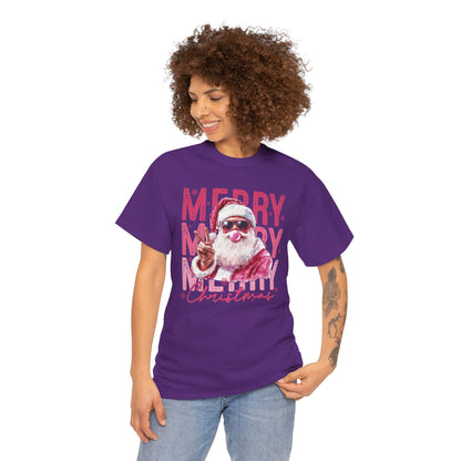 Santa Bubble Gum Peace Sign Tee