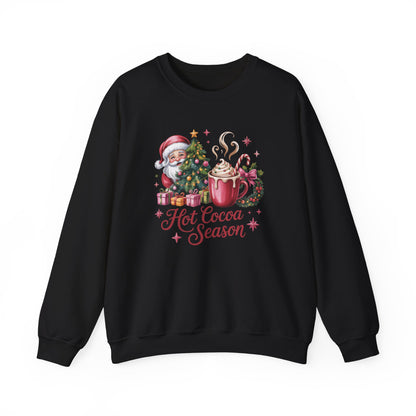 Christmas Hot Cocoa Sweatshirt — "Hot Cocoa Season" Holiday Crewneck