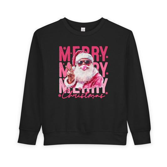 Santa Blowing Gum Peace Sign Shirt