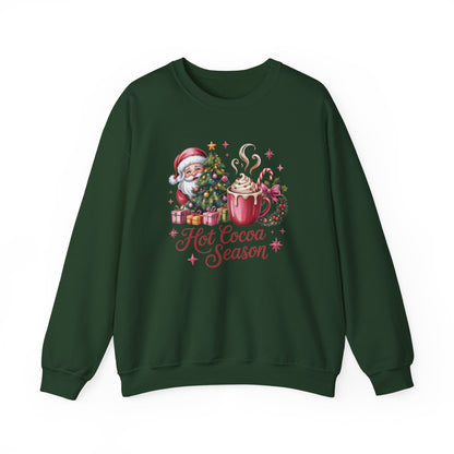 Christmas Hot Cocoa Sweatshirt — "Hot Cocoa Season" Holiday Crewneck